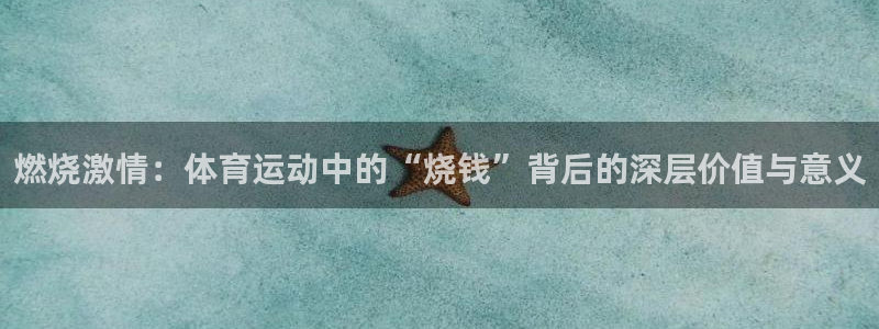 风速体育app官方下载：燃烧激情：体育运动中的“烧钱”背后的深层价值与意义